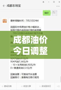 成都油价今日调整，最新消息速递